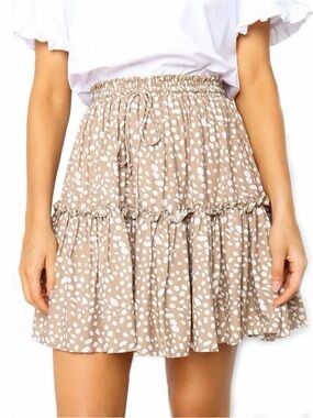 Polka Dot Tan Skirt
